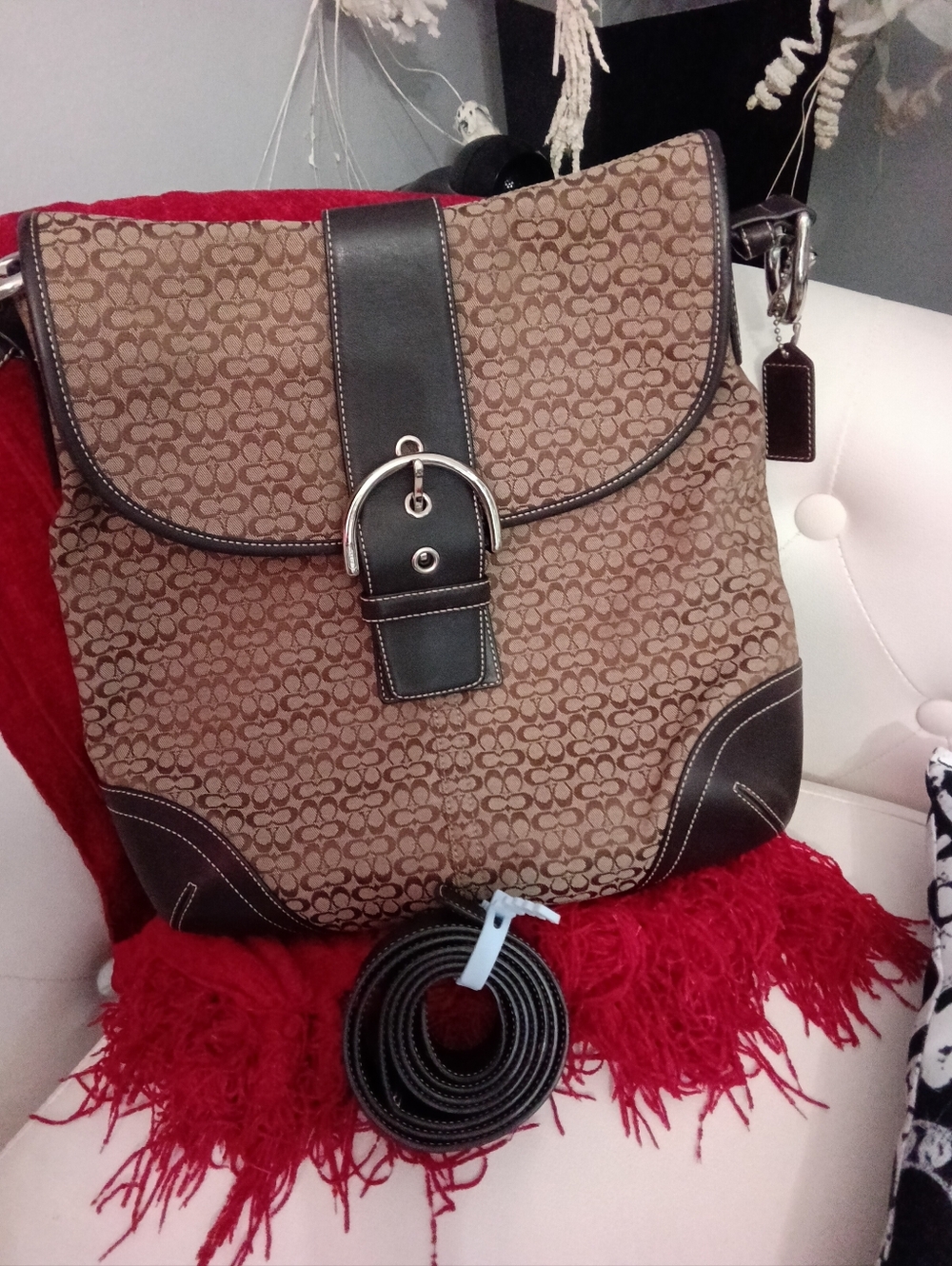 Coach Vintage Soho Brown Signature Canvas Shoulder Bag Creed: K3M-6377